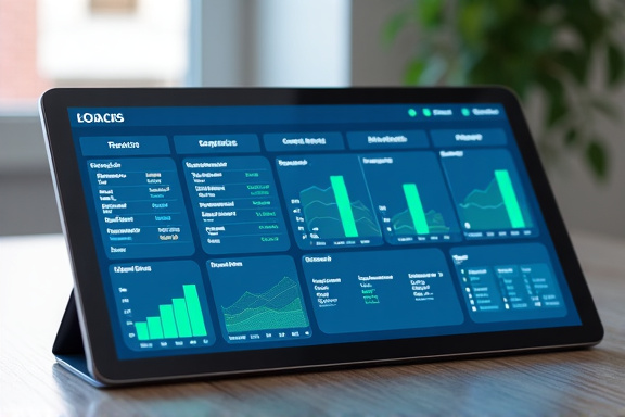 Digital dashboard showing progress tracking